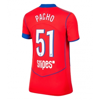 Billige Fotballdrakt Paris Saint-Germain Willian Pacho #51 Replika Tredjedrakt Dame 2025-26 Kortermet